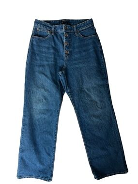 J. CREW CURVY FULL LENGTH WIDE LEG JEANS 30 WOMENS